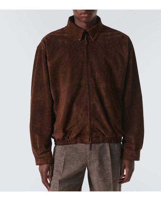 The Row Brown Ronan Suede Blouson for men