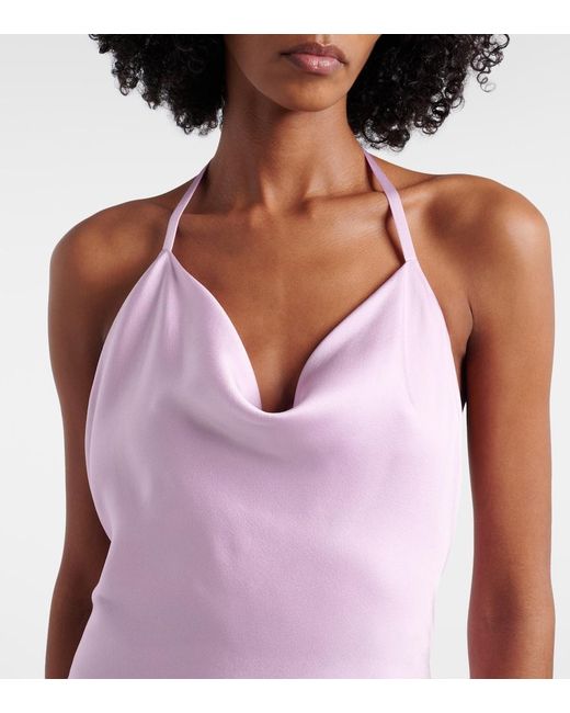 Stella McCartney Pink Envers Satin Slip Dress
