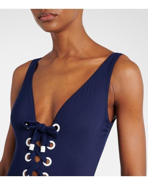 Karla Colletto Blue Lulu Swimsuit