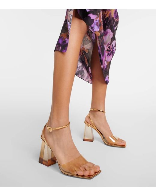 Gianvito Rossi Natural Sandalen Cosmic Mit Metallic-Leder