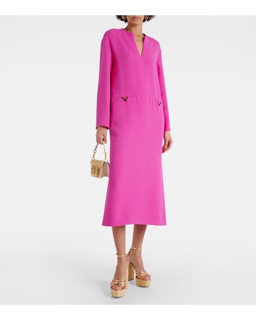 Valentino Pink Vgold Silk Kaftan