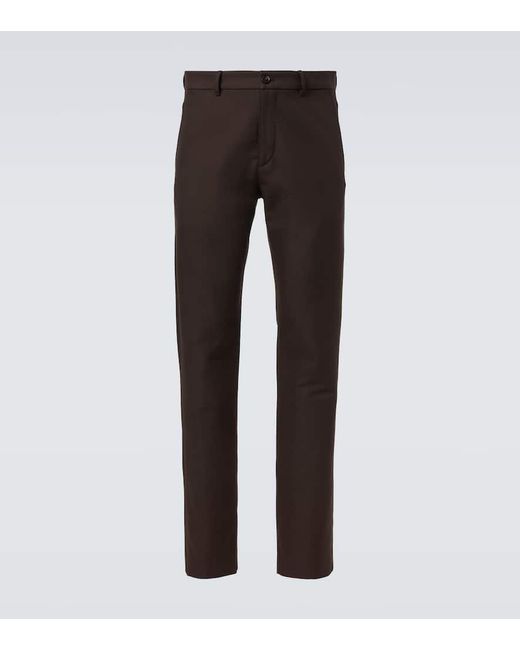 Loro Piana Black Harper Wool And Cotton Straight Pants for men