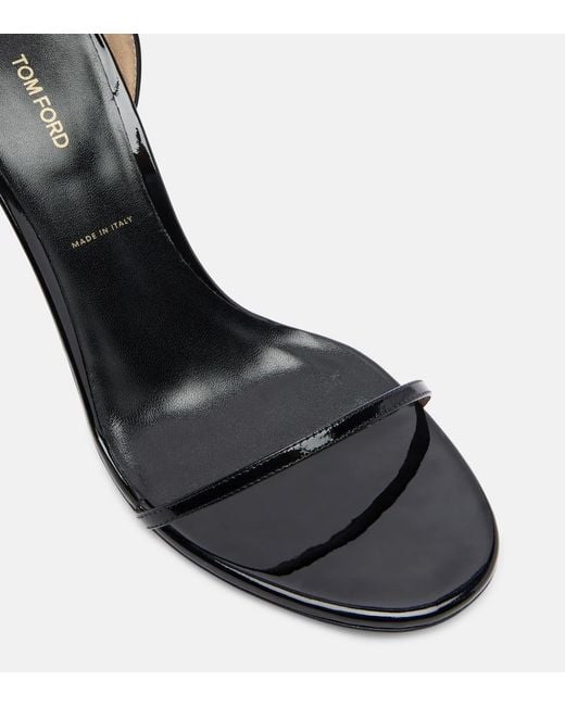 Tom Ford Metallic Vertigo Patent Leather Sandals