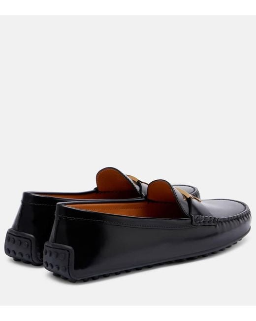 Tod's Black Loafers T Timeless Aus Leder