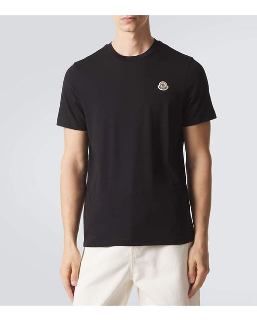 Moncler Black Set Of 3 Cotton Jersey T-Shirts for men