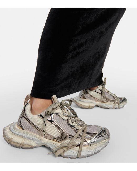 Balenciaga Metallic 3xl Mesh And Rubber Sneakers