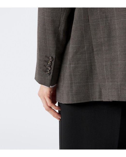 Simone Rocha Black Checked Embellished Wool Blazer for men