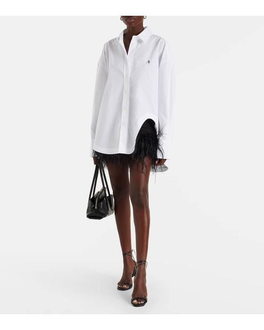 The Attico Black Ora 95 Leather Sandals