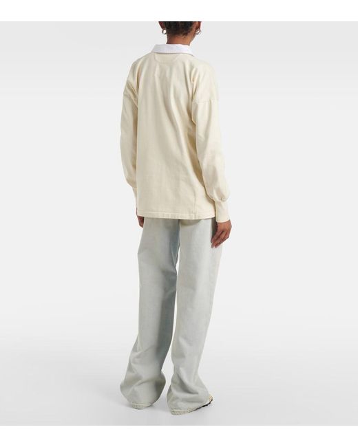 Maison Margiela White Cotton Polo Shirt