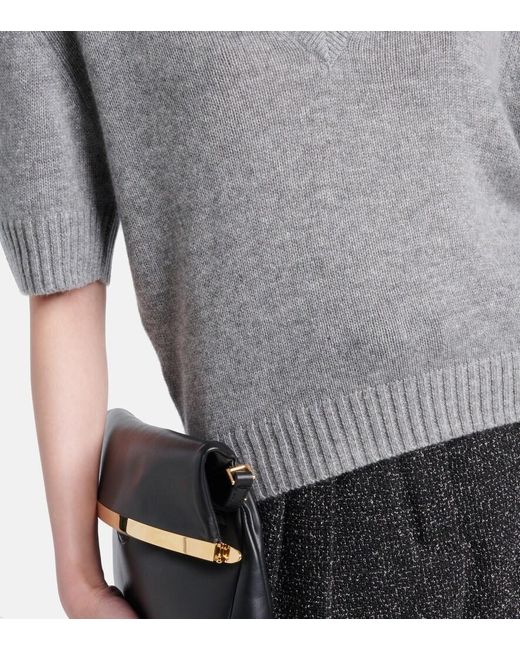 Jardin Des Orangers Gray Cashmere Top