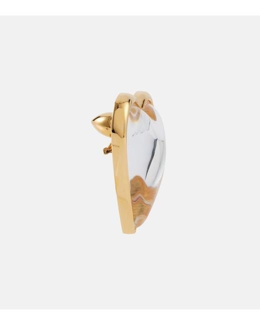 Alaïa White Le Cour Bombe Heart-Shaped Earrings