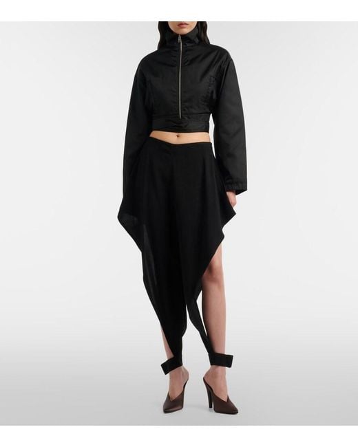Alaïa Black Triangle Ruffled Pants