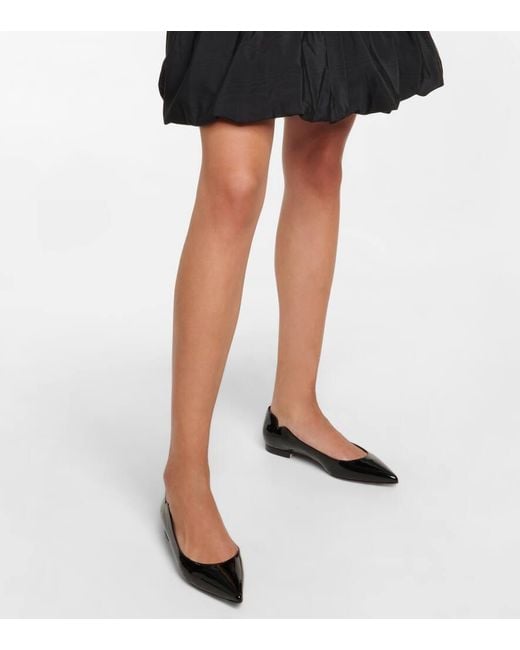 Christian Louboutin Black Hot Chickita Patent Flat
