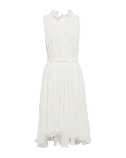 Max Mara Synthetic Bridal Lux Pleated Minidress in White