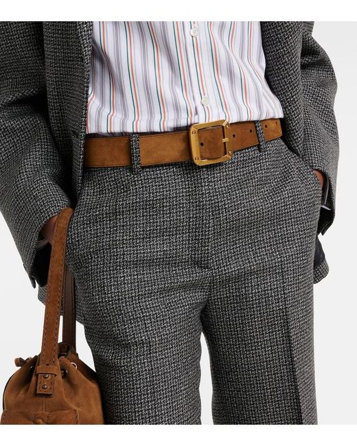 Acne Brown Reversible Suede Belt