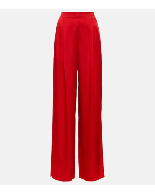 Pantalones anchos Pallida de crepe Max Mara de color Red