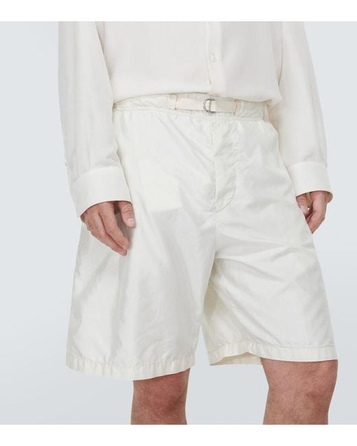 Jil Sander White Technical Shorts for men
