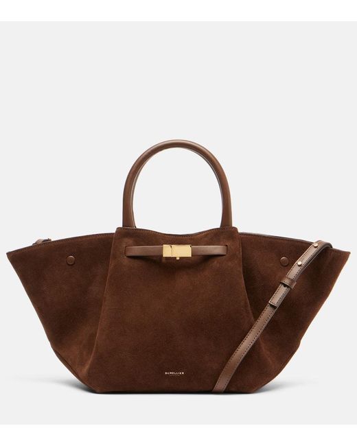 DeMellier London Brown New York Midi Leather Tote Bag