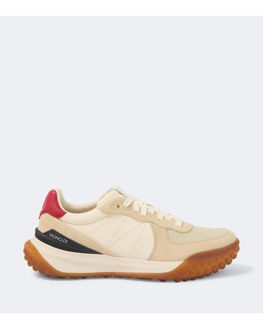 Moncler Natural City Trek Suede-Trimmed Sneakers for men