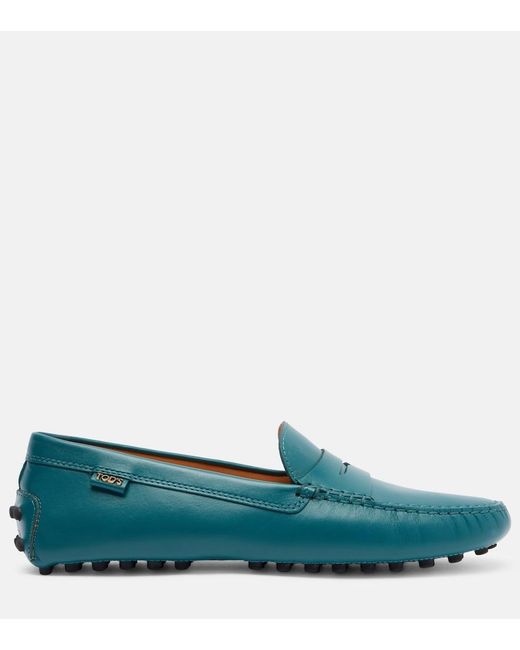Tod's Blue Gommino Leather Driving Shoes