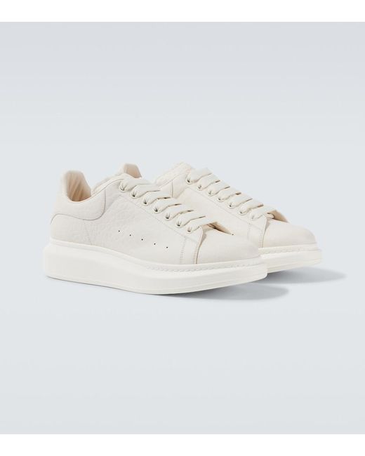 McQueen White Oversized Leather Sneakers for men