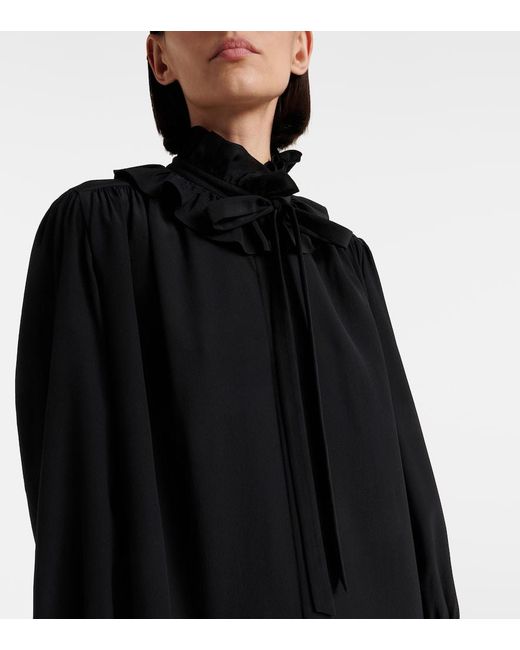 Chloé Black Silk Midi Dress
