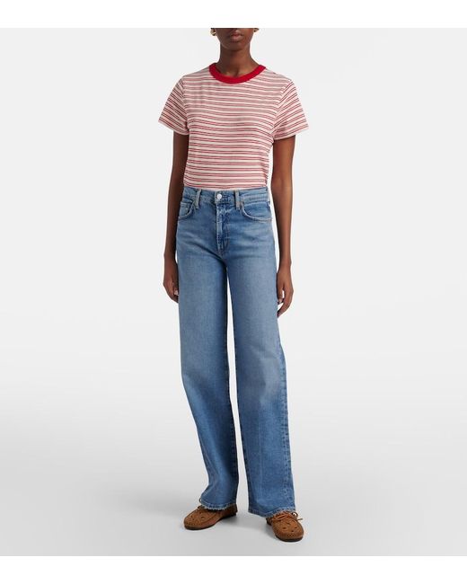 Agolde Blue Harper Straight Jeans