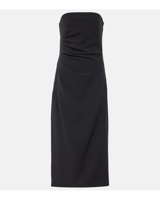 Proenza Schouler Black Shira Crepe Midi Dress