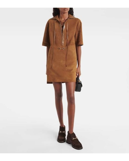 Botas Sylke De Ante Con Horsebit Gucci de color Black