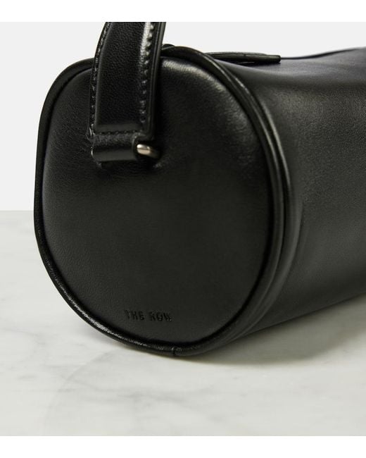 The Row Black Tote Round 90's Aus Leder