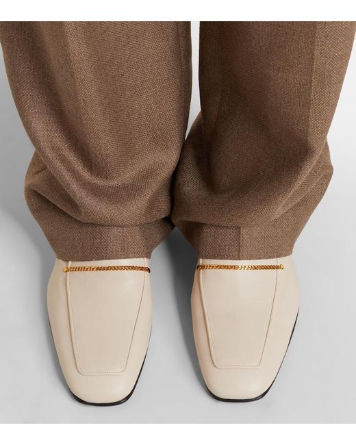 Herbert Levine White Fair And Square Leather Loafer Pumps