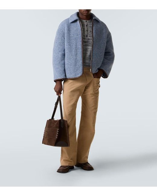 J.W. Anderson Crossbody Bag Loafer Aus Veloursleder in Brown für Herren