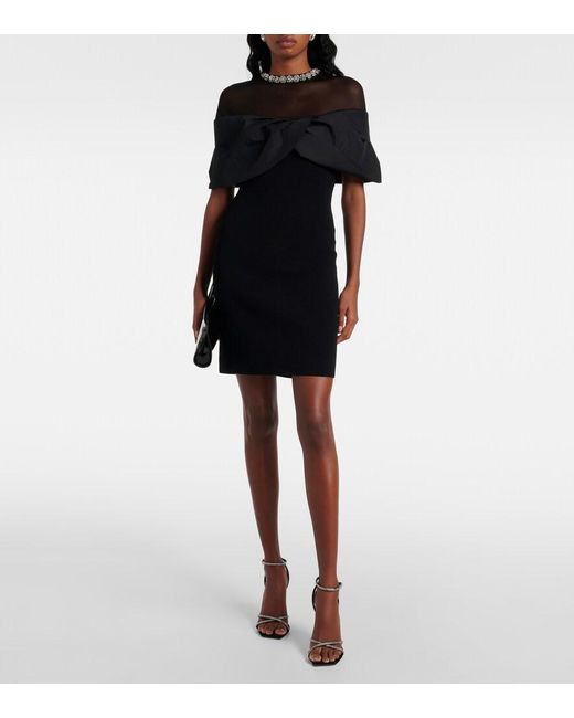 Rebecca Vallance Black Maeve Mesh Minidress