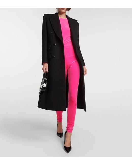 Alexandre Vauthier Pink Velvet Bodysuit