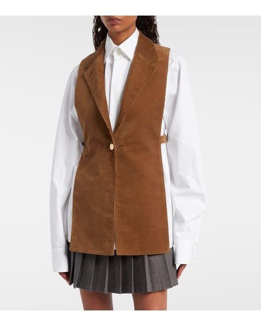 Thom Browne Brown Gunclub Houndstooth Wool Blazer