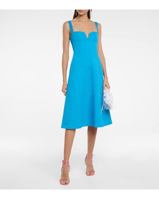 Rebecca Vallance Blue Hermosa Midi Dress