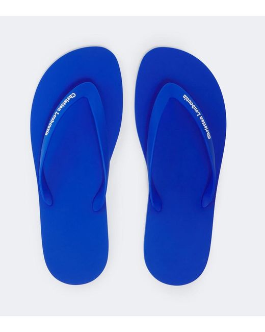 Christian Louboutin Blue Logo Thong Sandals for men