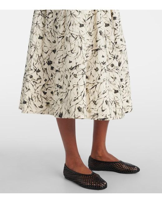 Proenza Schouler Natural Label Austin Cotton Poplin Midi Skirt