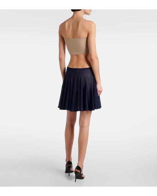Alaïa Blue Knitted Miniskirt