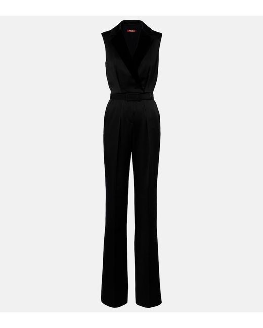 Max Mara Black Scalata Belted Jumpsuit