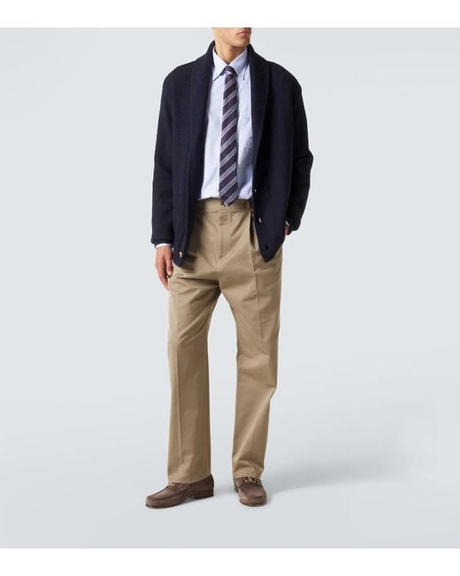 Valentino Natural Cotton Straight Pants for men