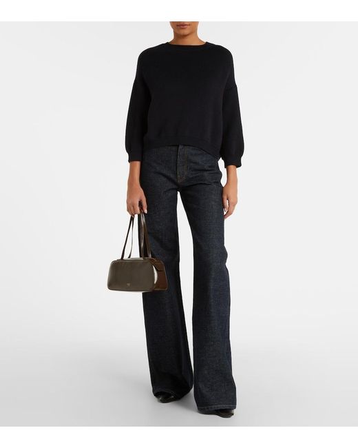 Khaite Brown Simona Leather Shoulder Bag