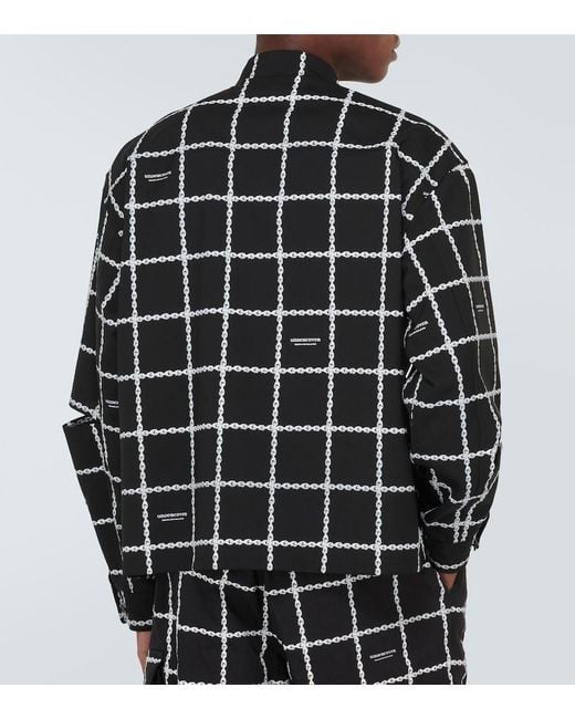 Undercover Black Printed Wool-Blend Jacket for men