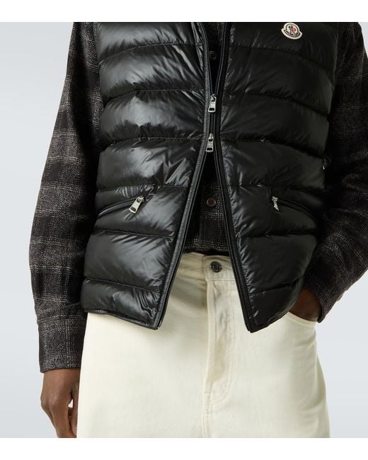 Moncler Black Permanent Down Vest for men