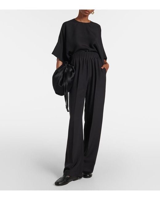 FFORME Black Maud Silk Pants