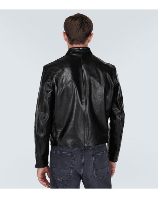 Our Legacy Black Mini Leather Blouson Jacket for men