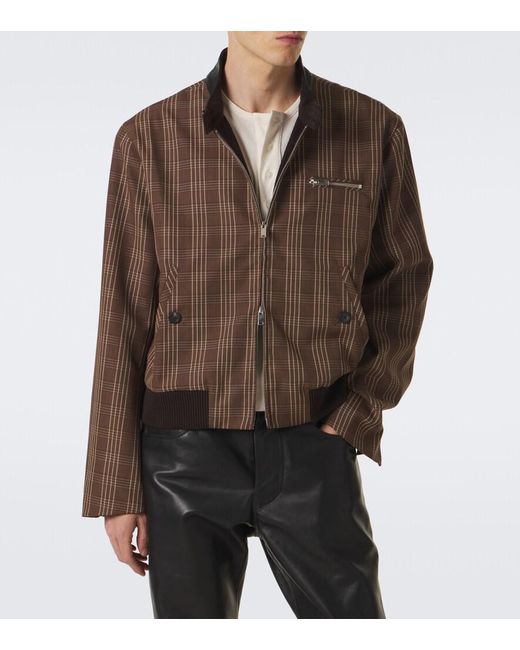 Wales Bonner Brown Axis Checked Virgin Wool Jacket for men