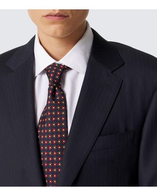 Corbata De Seda Estampada Rubinacci de hombre de color Purple