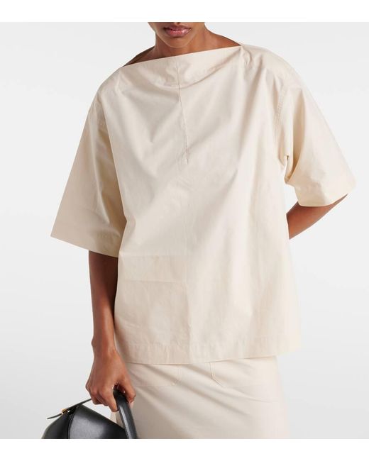 Totême  White T-Shirt Aus Baumwoll-Jersey