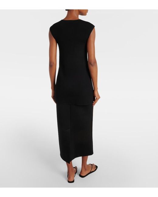 Max Mara Black Leisure Soldino Ribbed-Knit Top